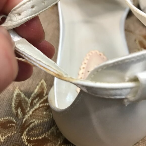 Dye-Able White Satin BLING Toe Thong Sandals, Formal Elegant Wedding Comfortable - Picture 12 of 16